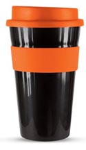 480ml Black Orange Express Coffee Mug
