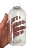 500ml clear bottle PVC