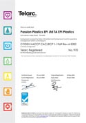 FSP HACCP Food Safety Cerificat Telarc 2015
